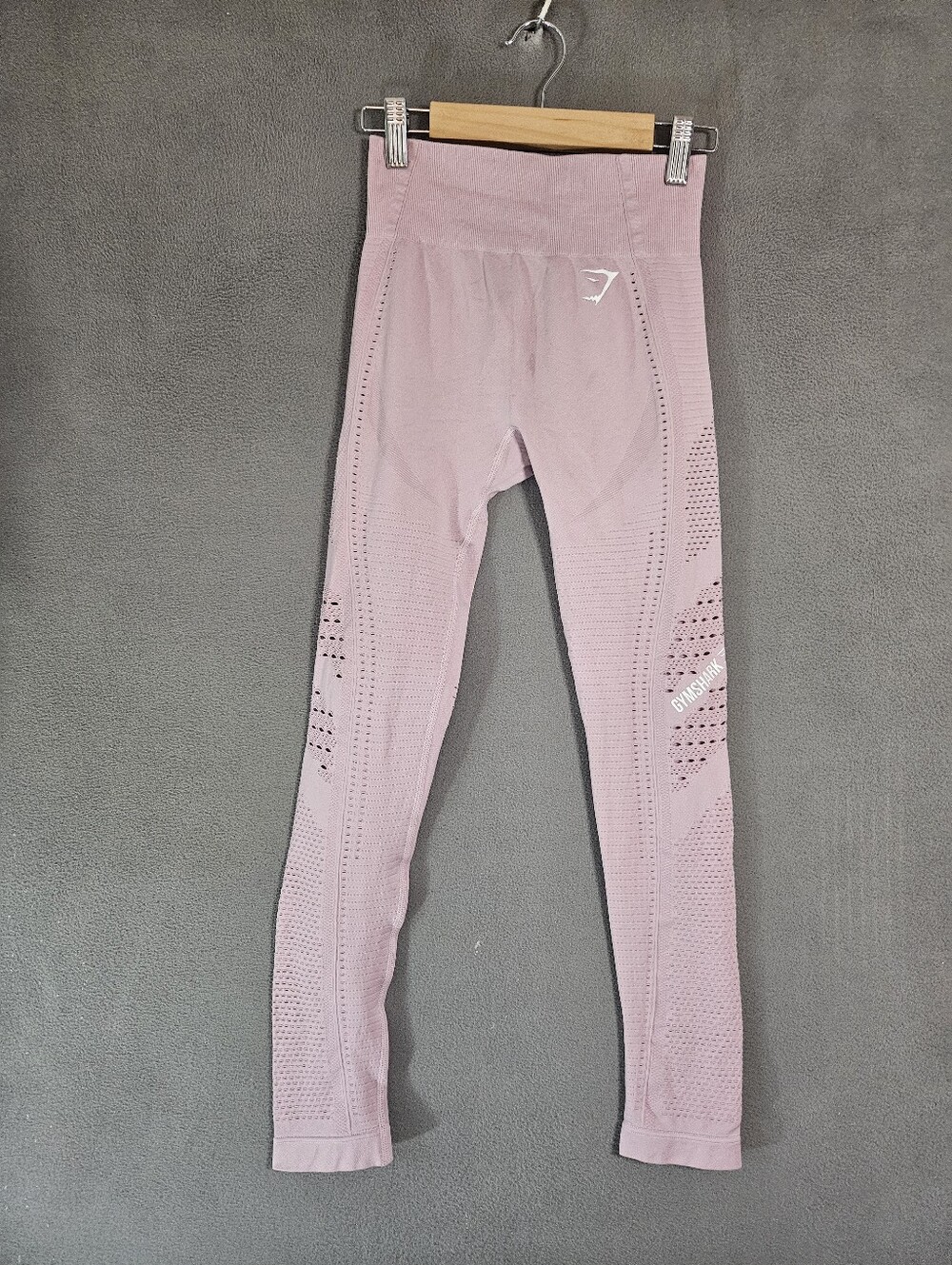 Gymshark Womens Xs Pink Leggings Eyelets Open Yoga